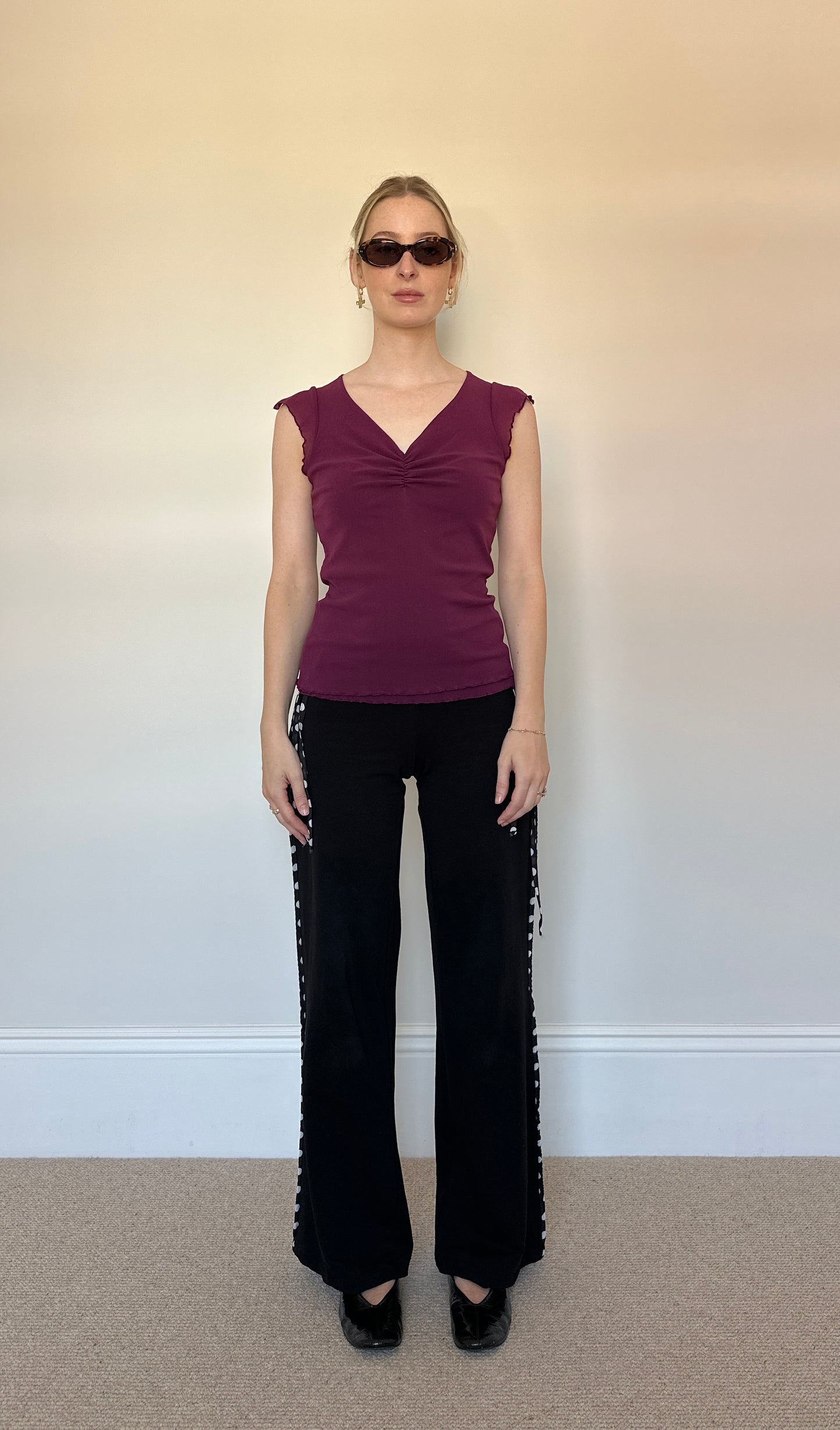 Vintage Purple Mesh Top