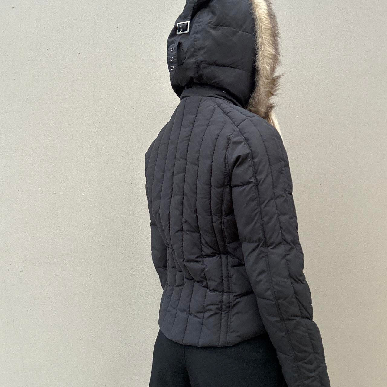 Vintage Levi’s puffer coat with fur hood