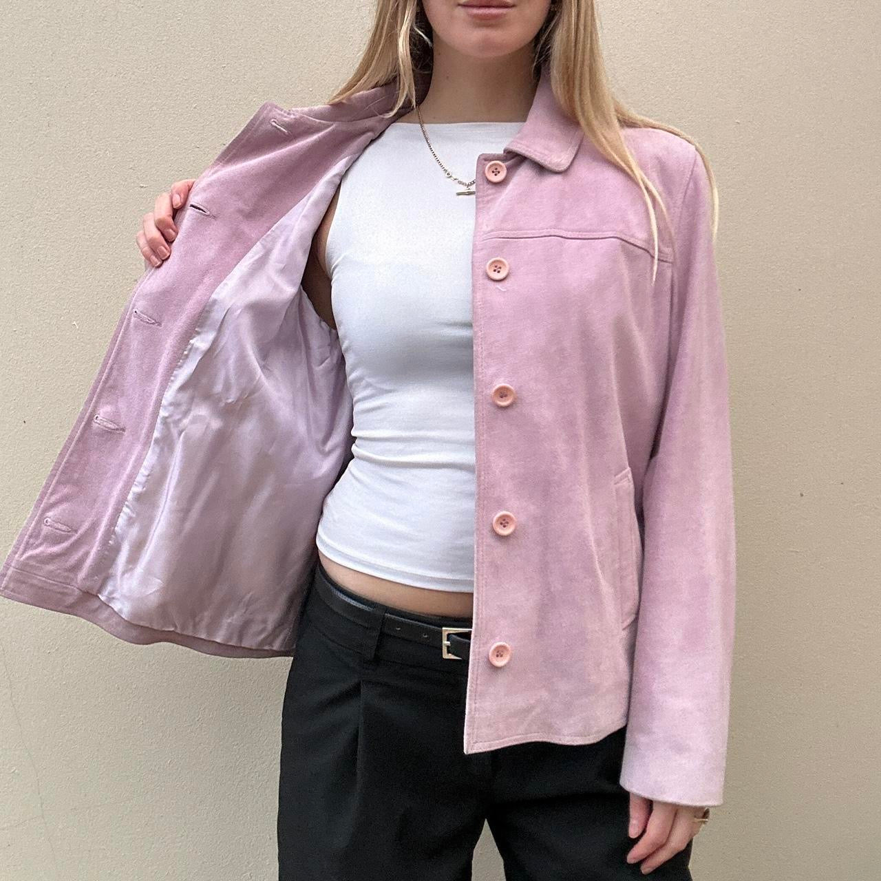 Vintage pink suede jacket