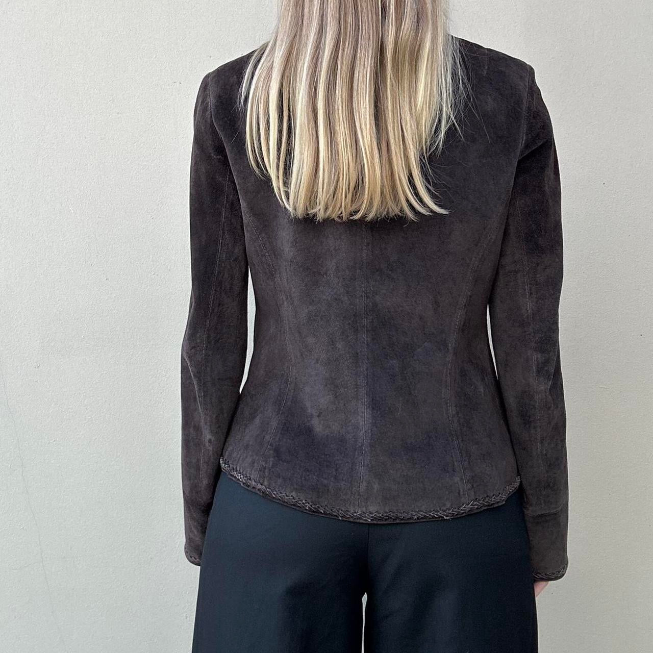 Vintage 00s brown suede jacket