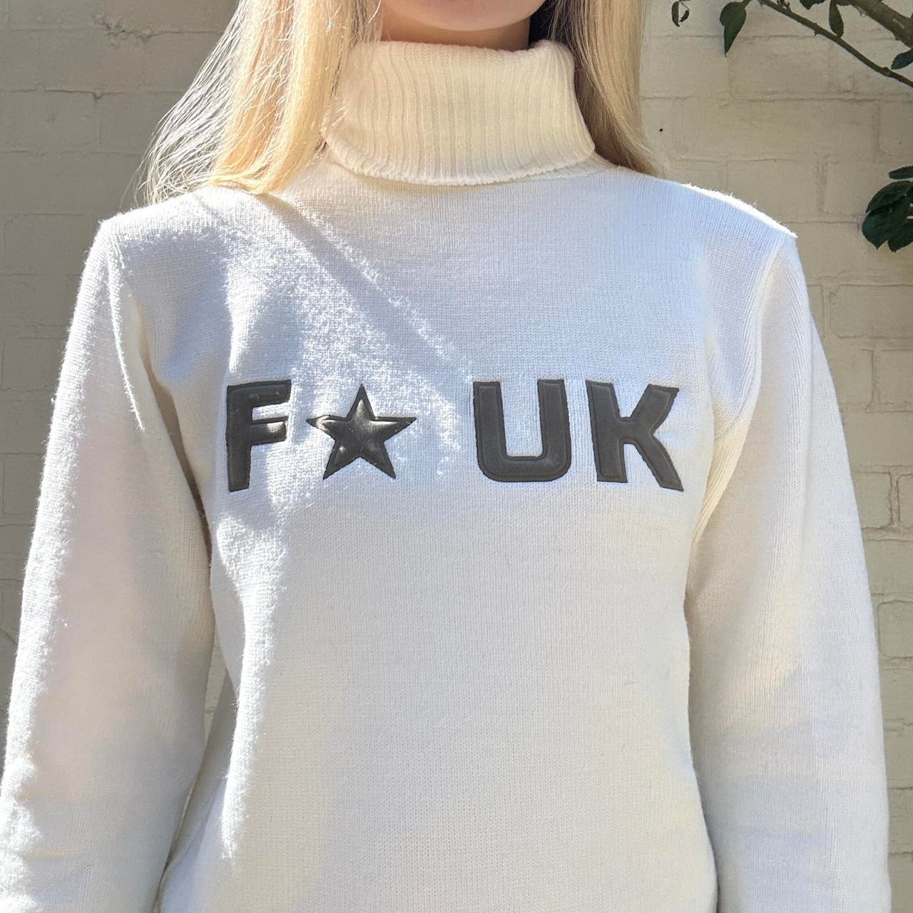 Vintage 2000s FCUK roll neck jumper