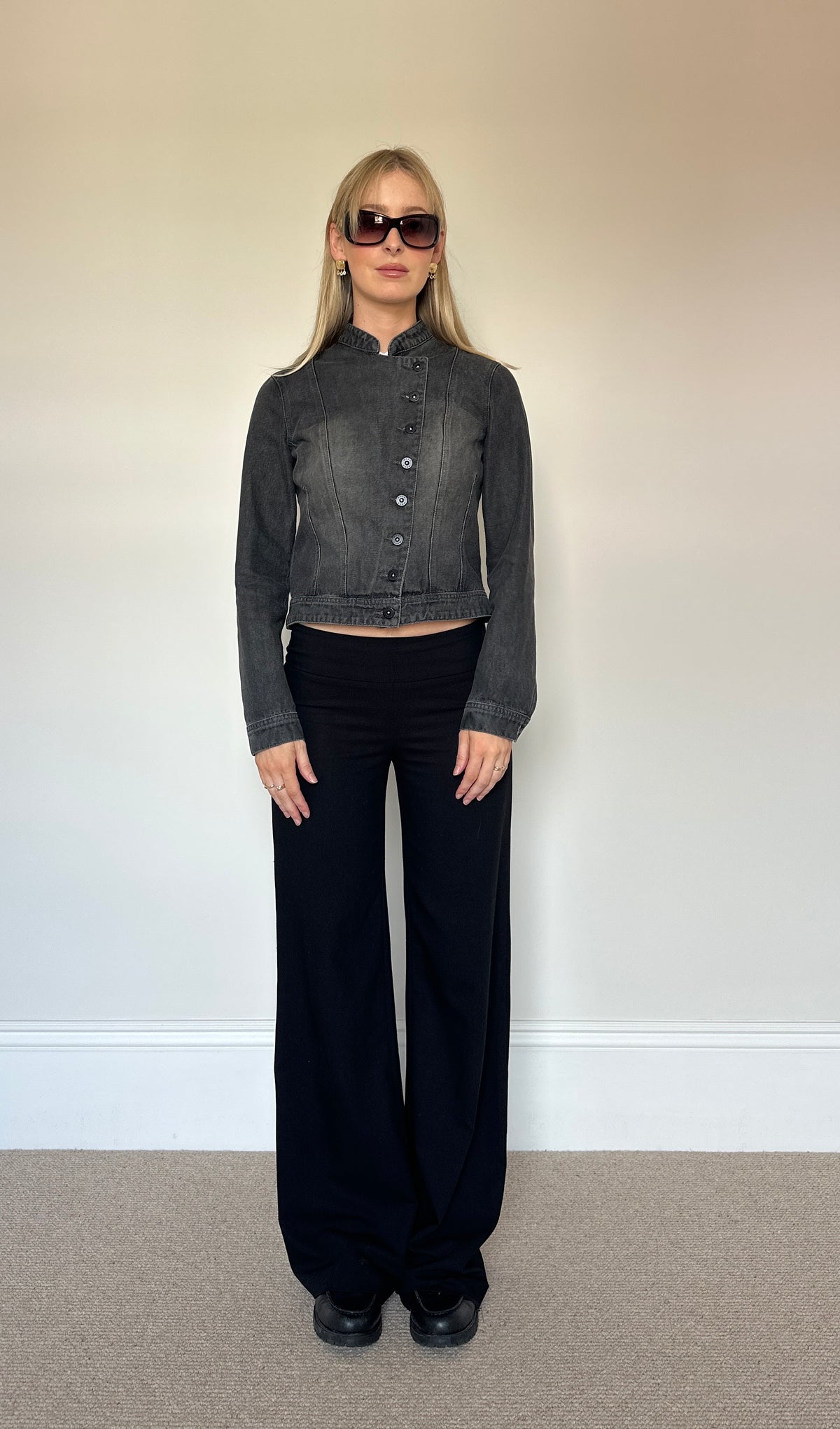 Vintage Asymmetrical Denim Jacket