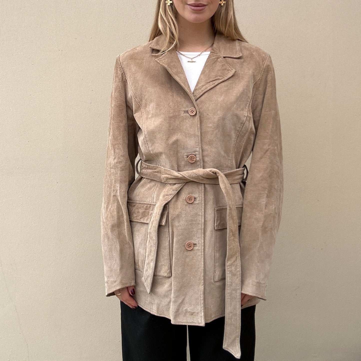 Vintage camel suede jacket
