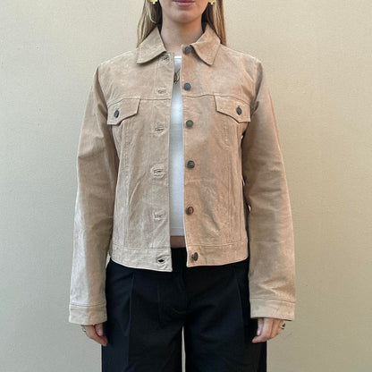 Vintage 90s camel suede jacket