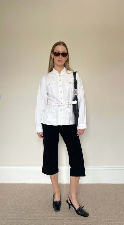 Vintage white linen jacket
