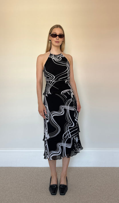 Vintage black & white two-piece