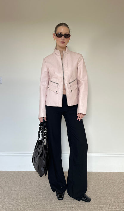 Vintage pink leather jacket