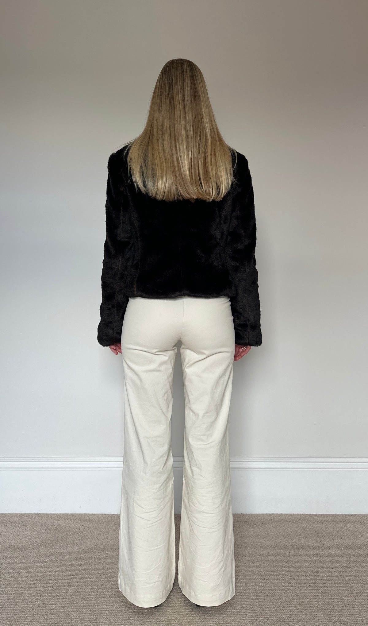 Brown faux fur jacket