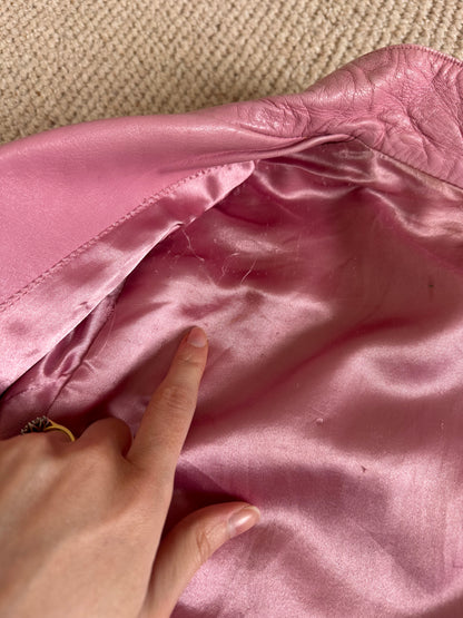 Vintage pink leather jacket