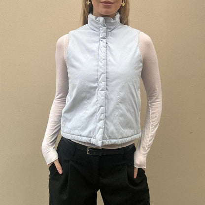 Vintage baby blue gilet