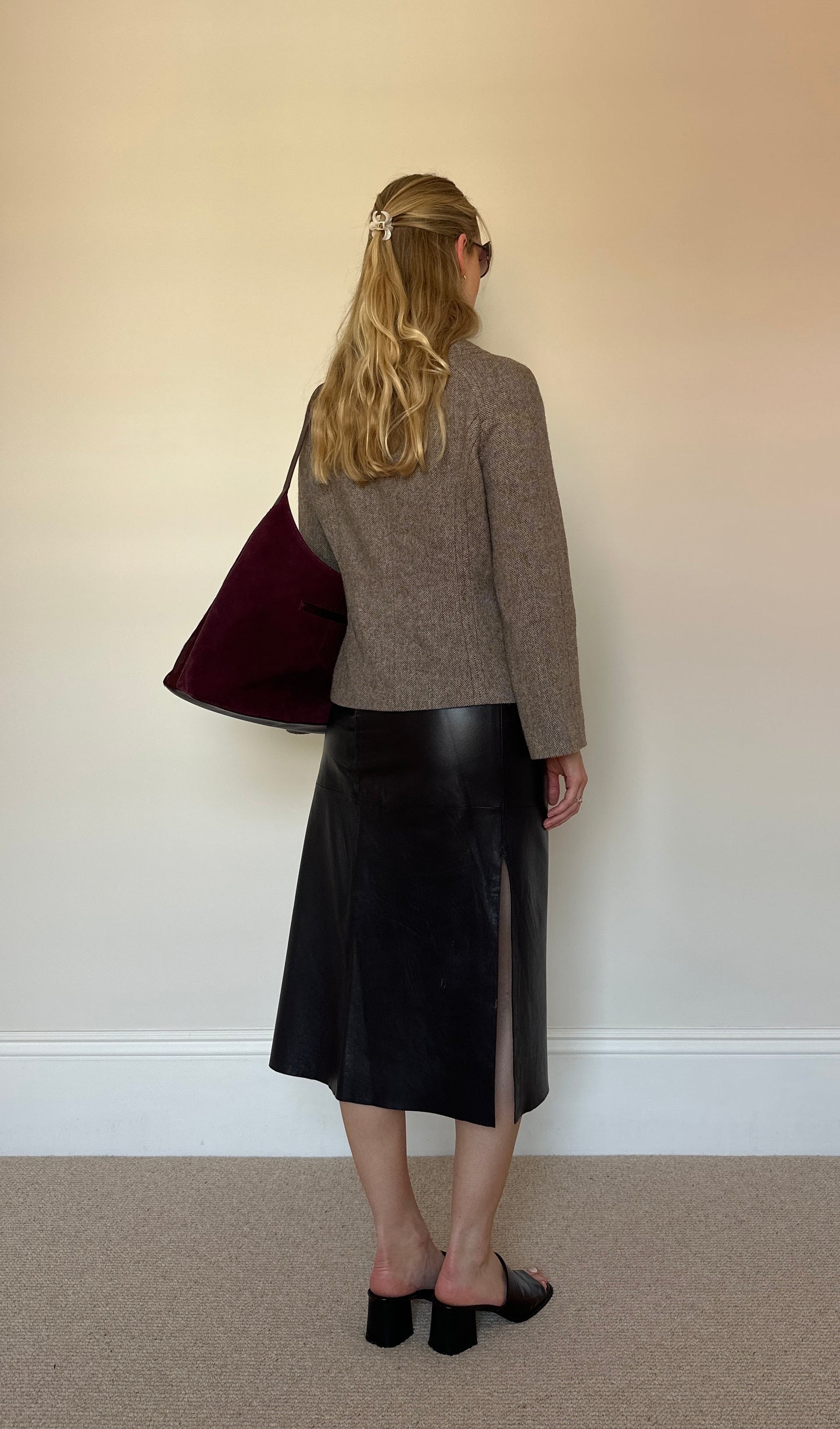 Vintage tweed pea coat