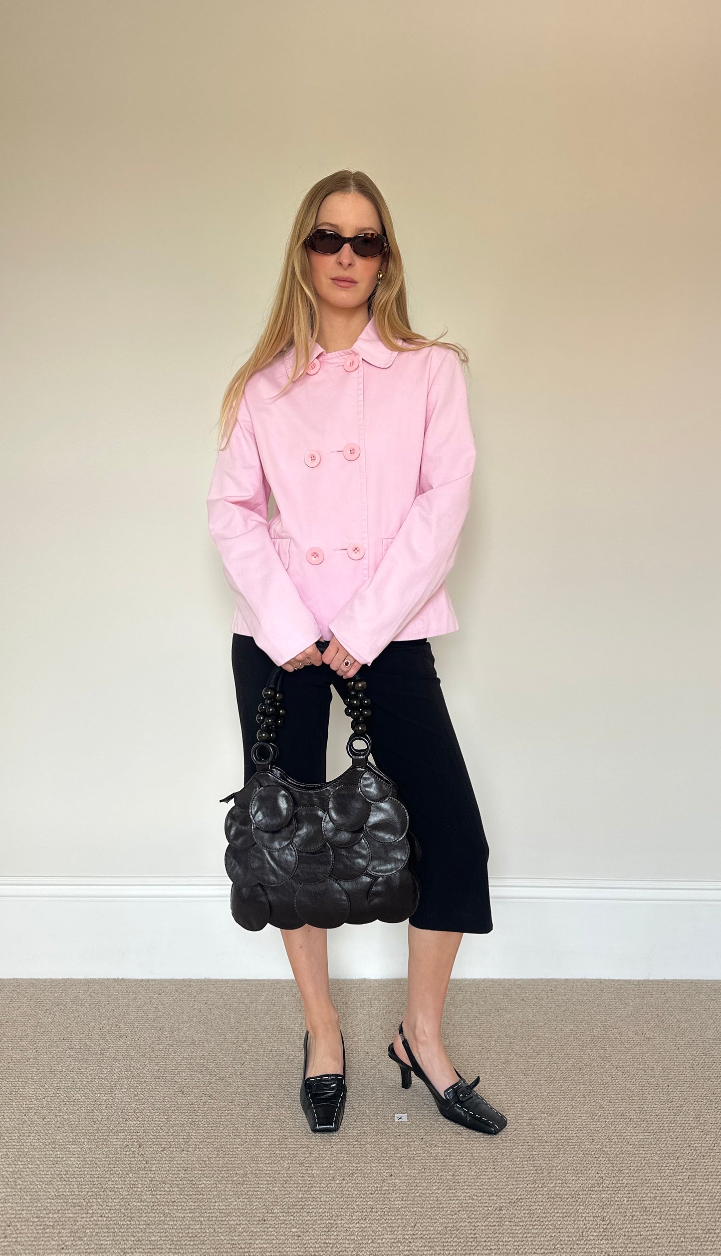 Vintage pink double breasted jacket