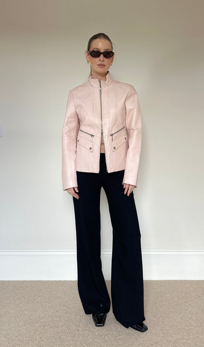 Vintage pink leather jacket