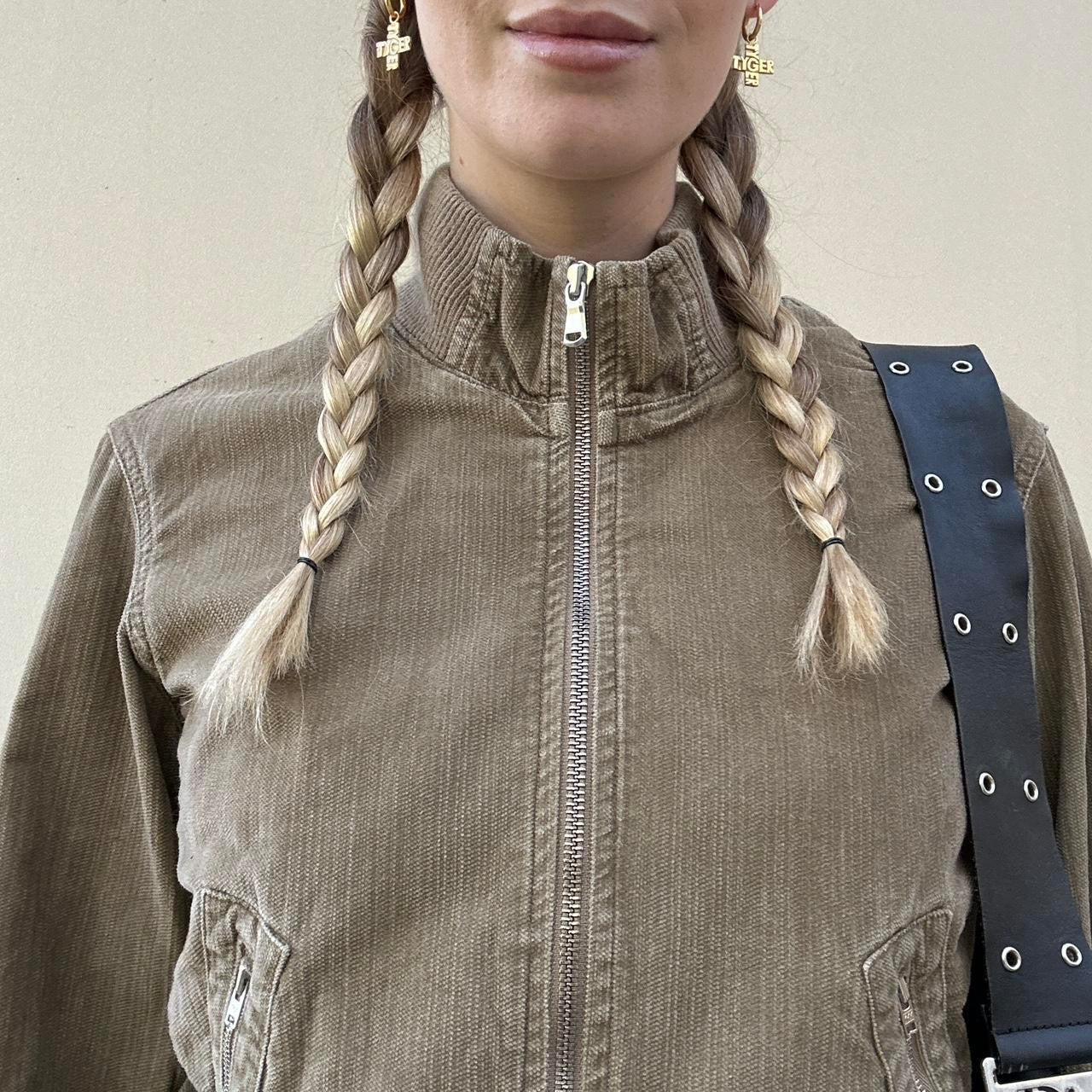 Vintage khaki bomber jacket