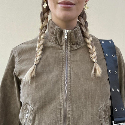 Vintage khaki bomber jacket