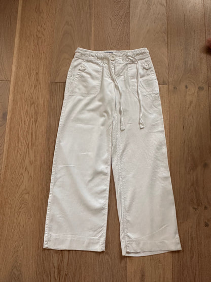 SALE white linen trousers