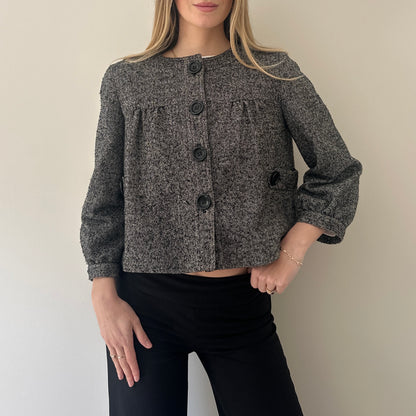 Vintage herringbone pea coat