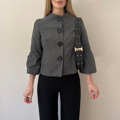 Vintage dogtooth pea coat