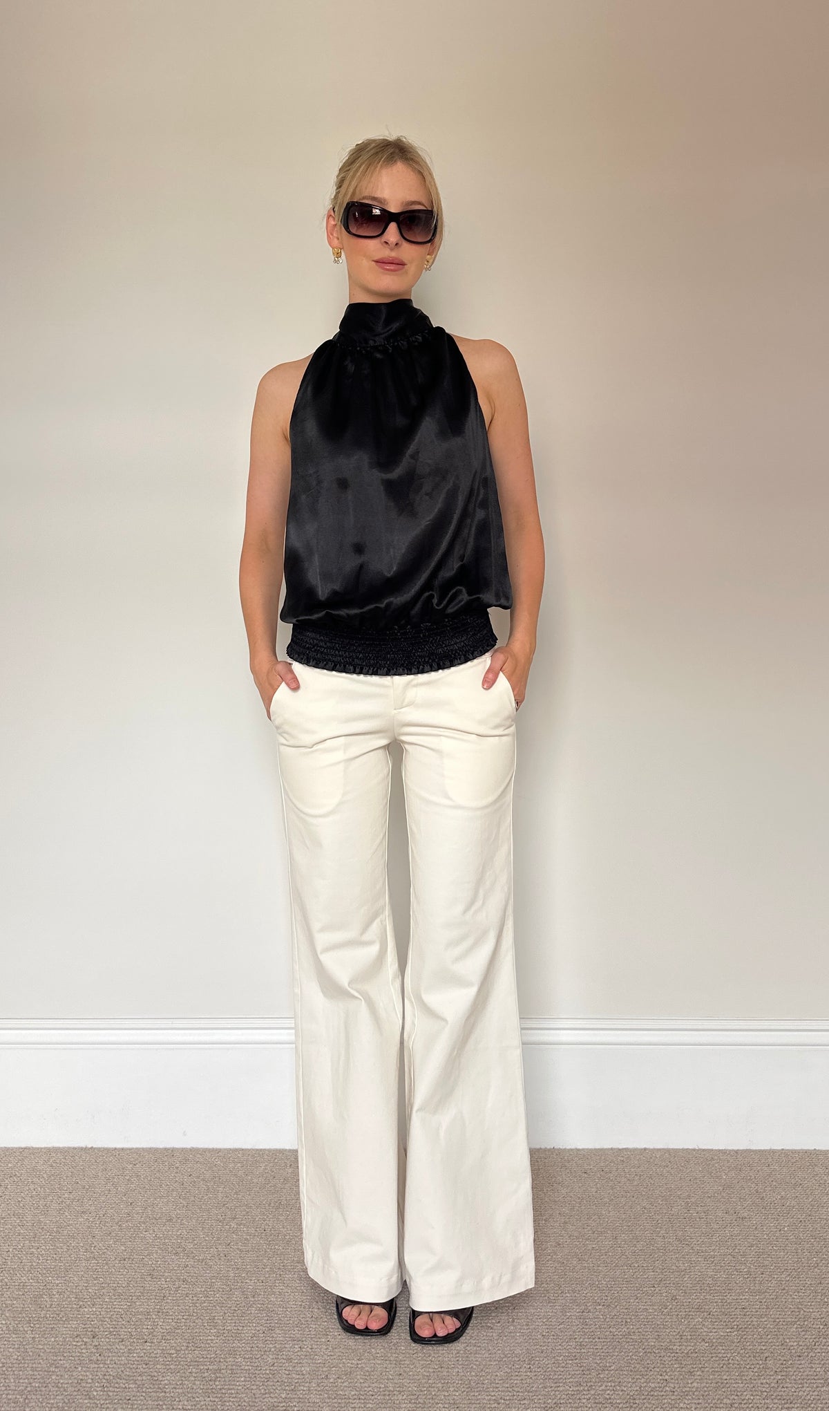 Vintage Satin Halter Top