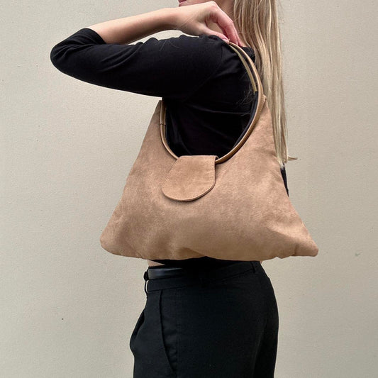 Vintage faux suede bag & wallet