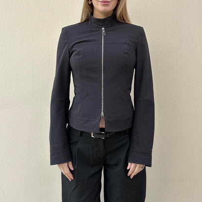 Vintage 00s Karen Millen suit biker jacket