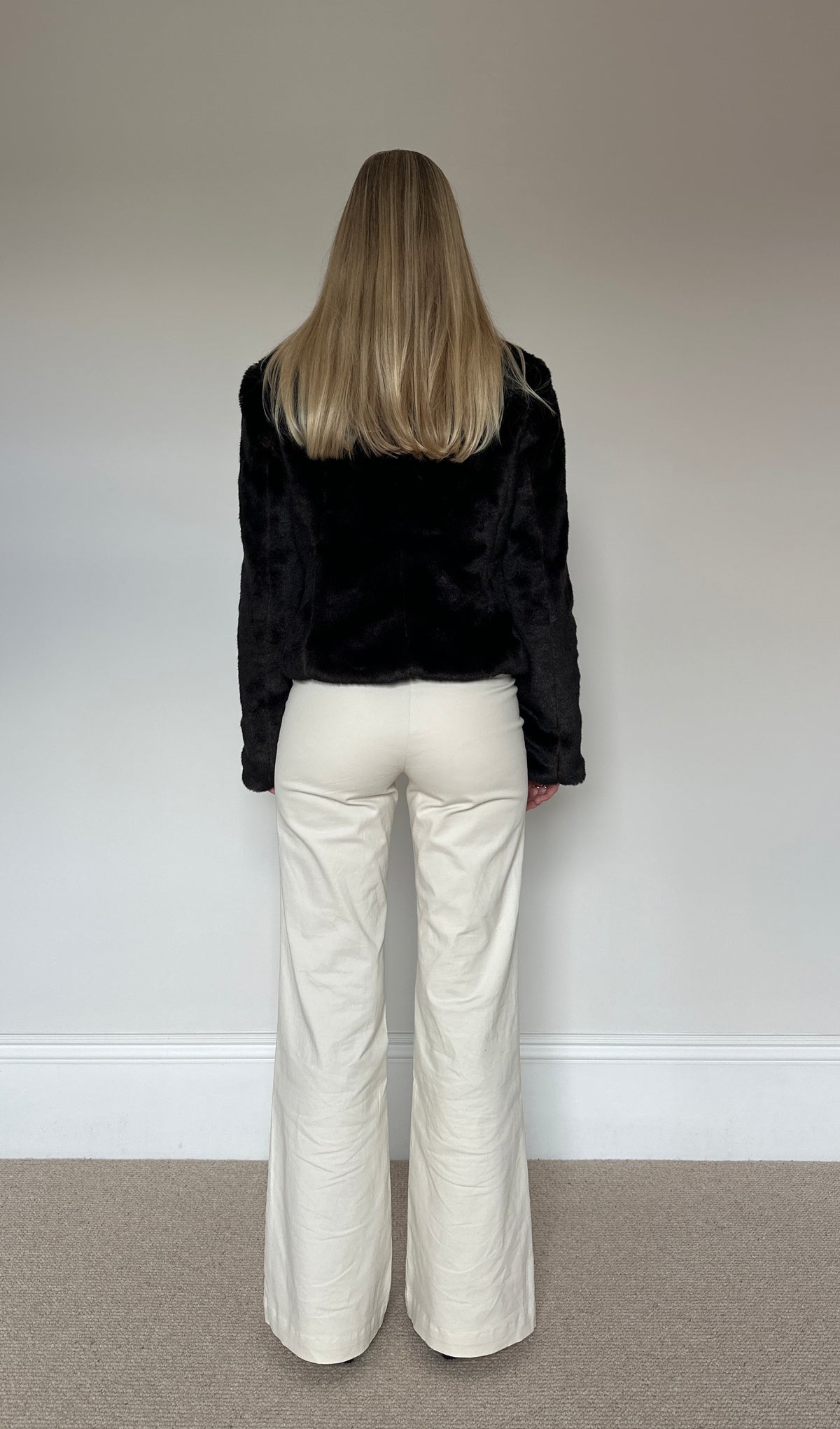 Brown faux fur jacket
