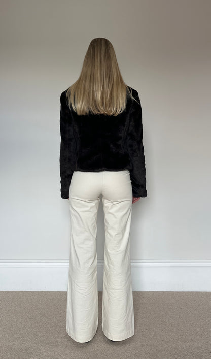 Brown faux fur jacket