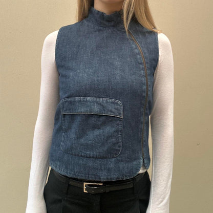 Vintage FCUK asymmetric gilet