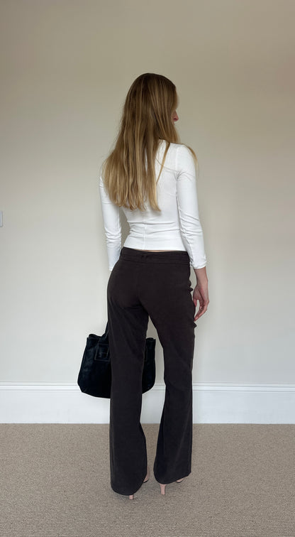 Vintage brown suedette trousers