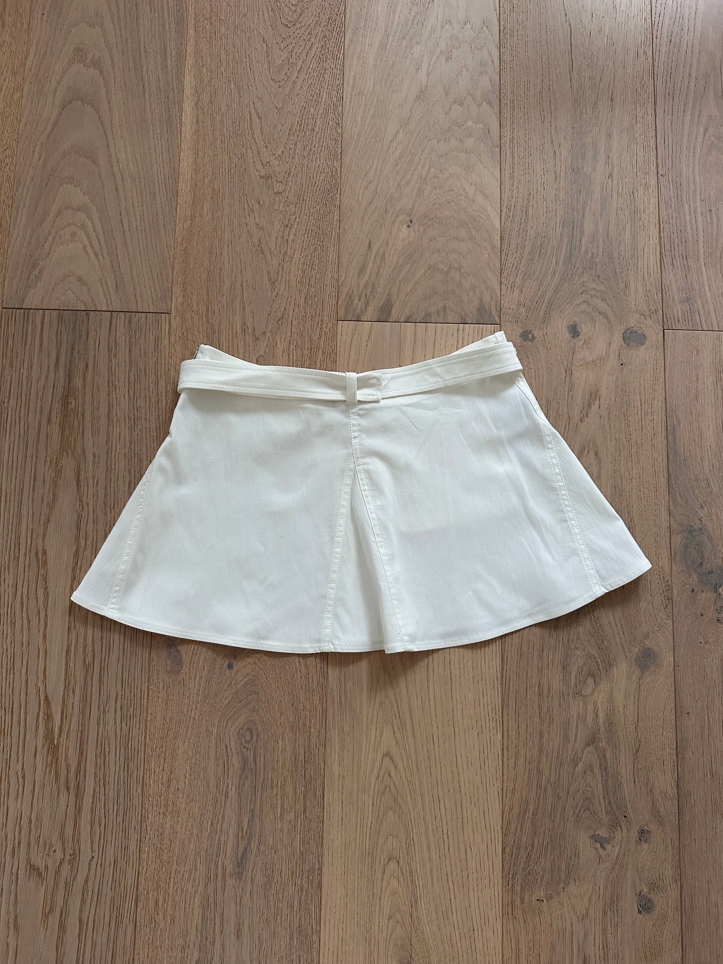 SALE mango white belted skirt