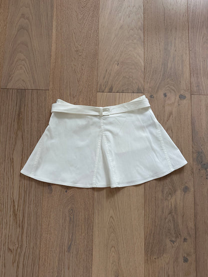 SALE mango white belted skirt