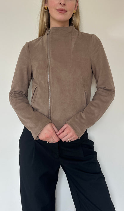 Vintage moleskin asymmetrical jacket
