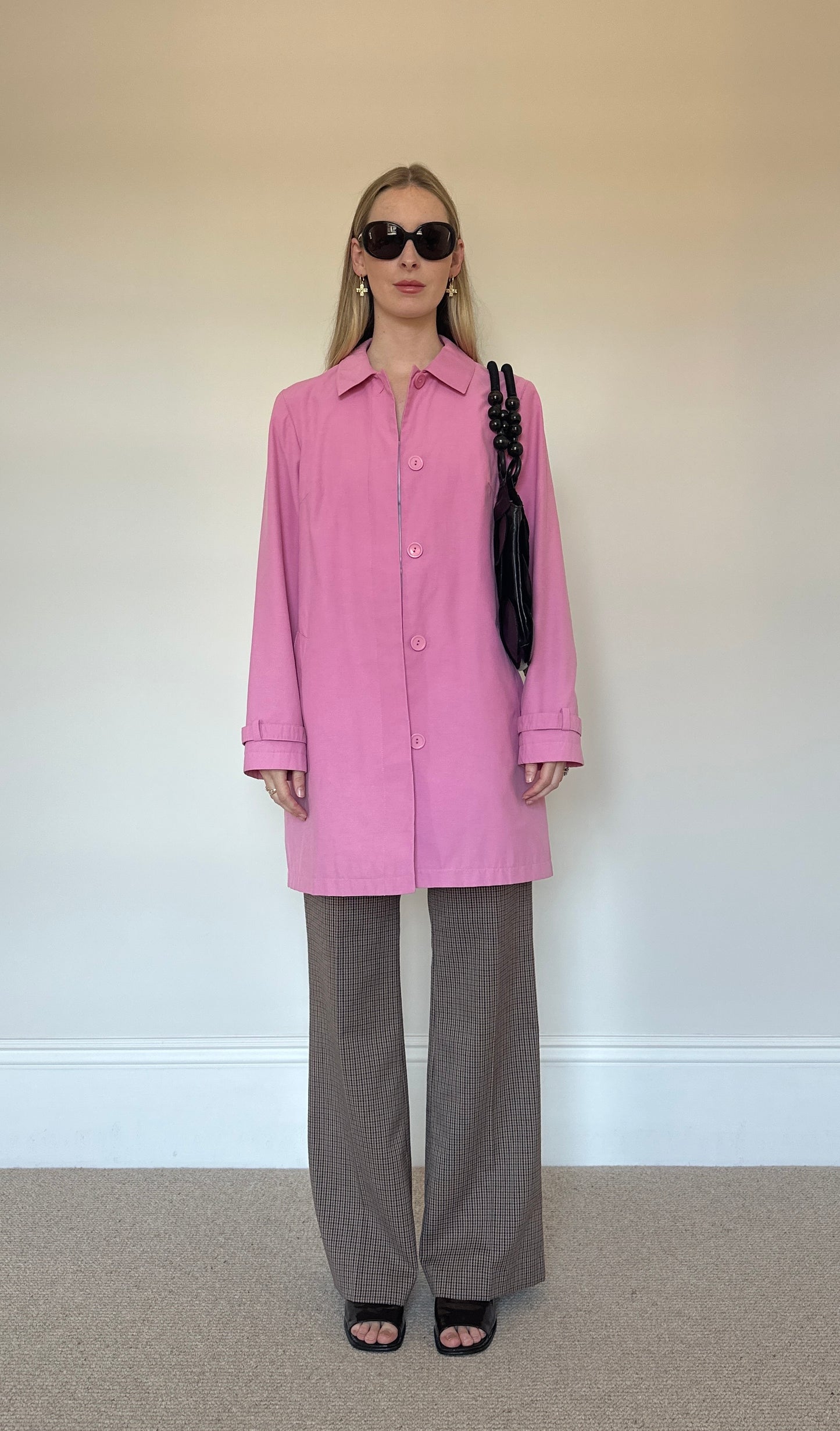 Vintage pink trench coat
