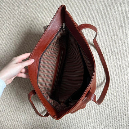 Vintage leather rust red bag