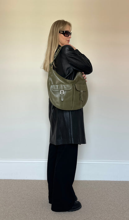 Vintage Olive Leather Bag