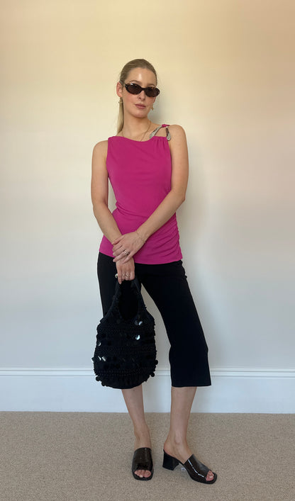 Vintage crochet sequin bag