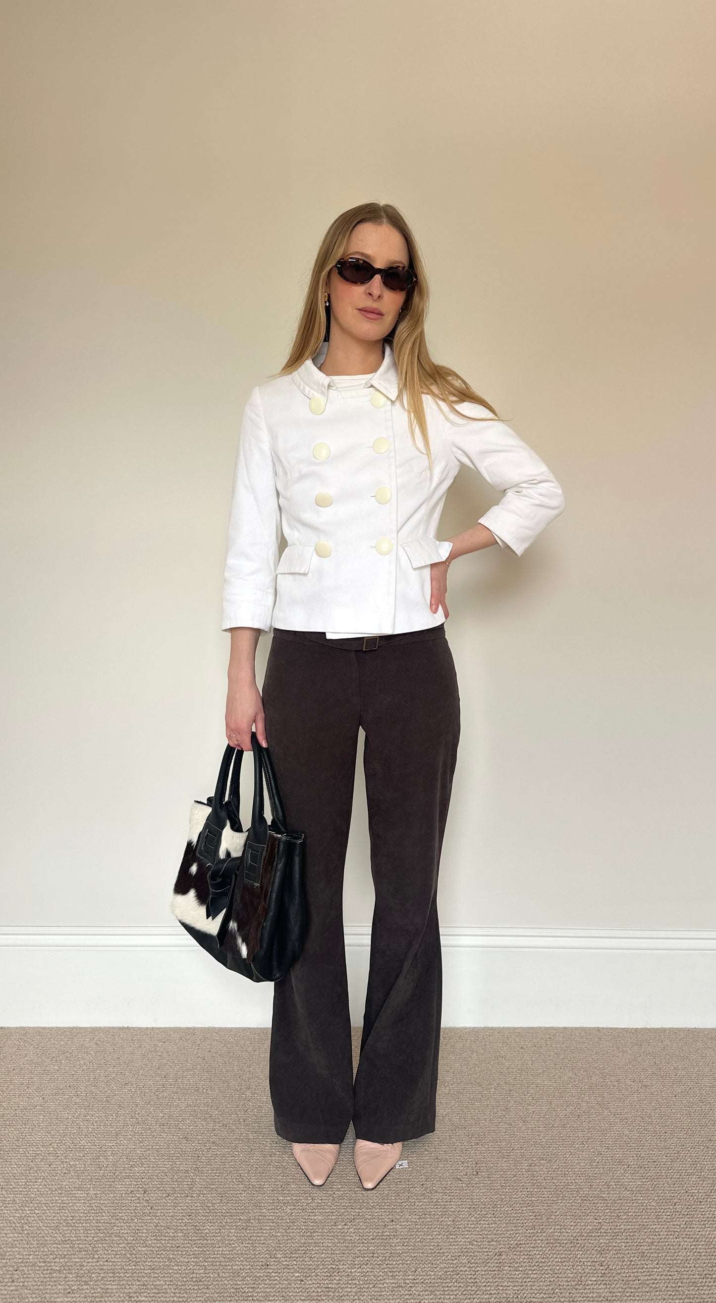 Vintage white pea coat