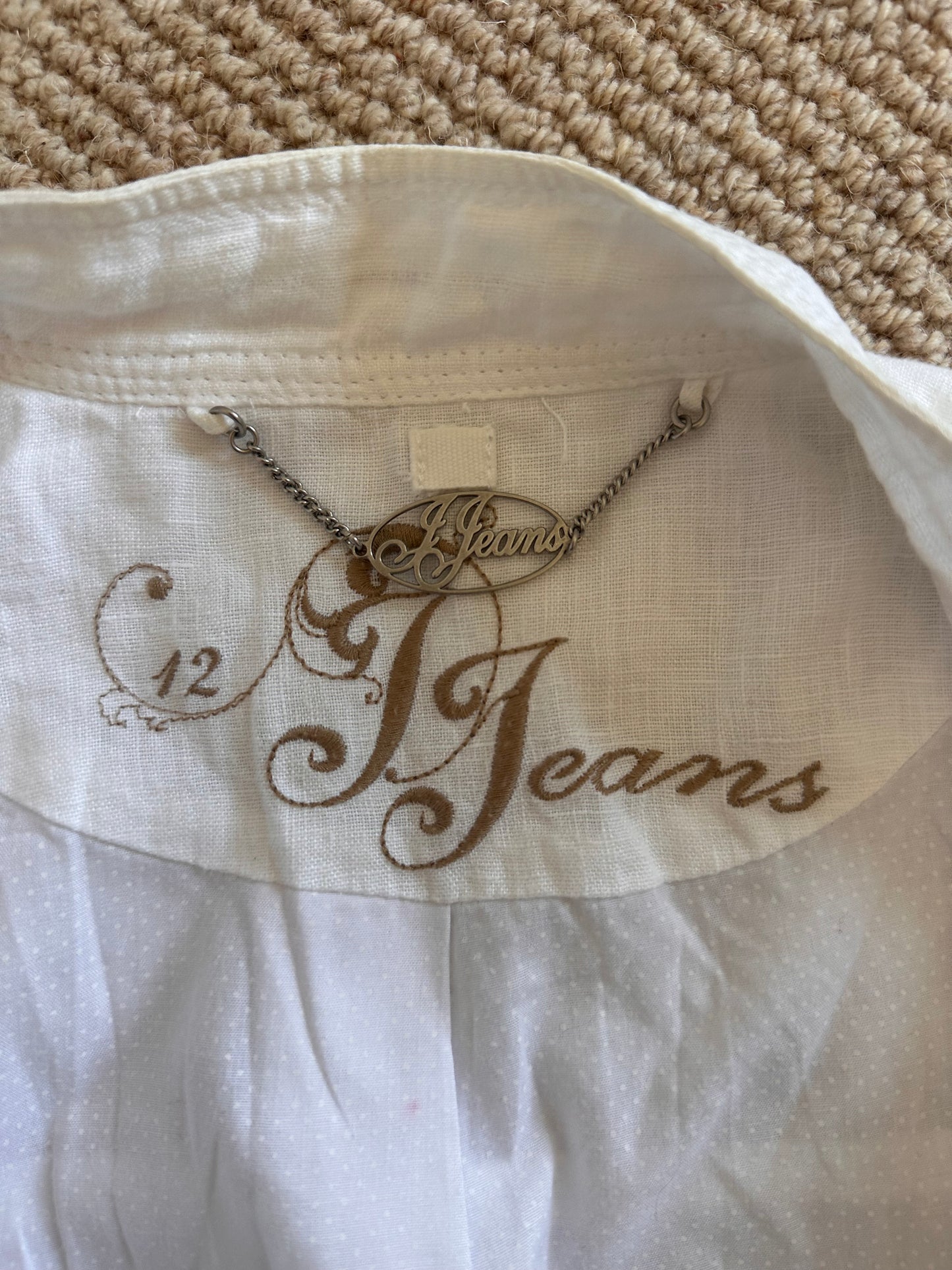Vintage white linen jacket