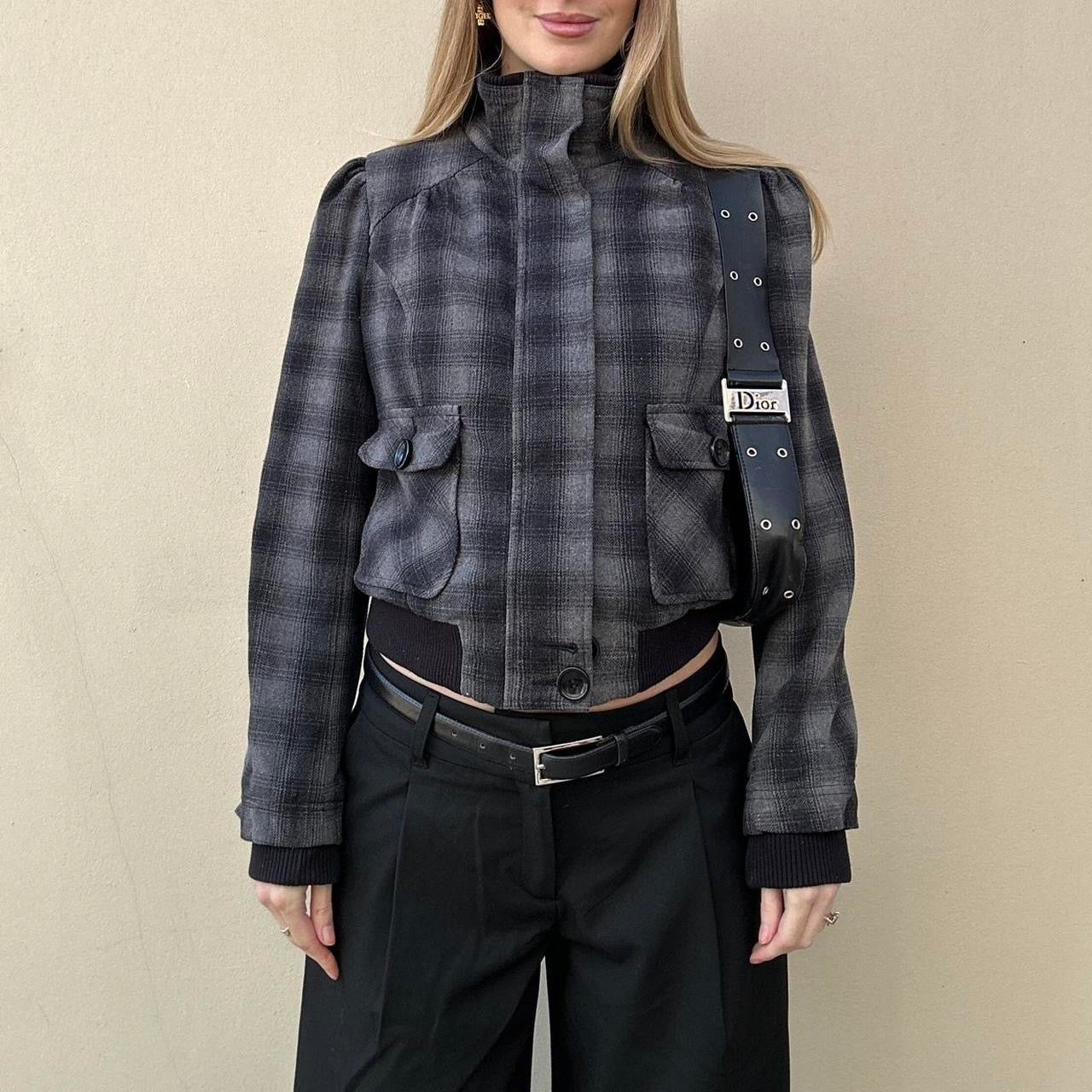 Vintage 00s check bomber