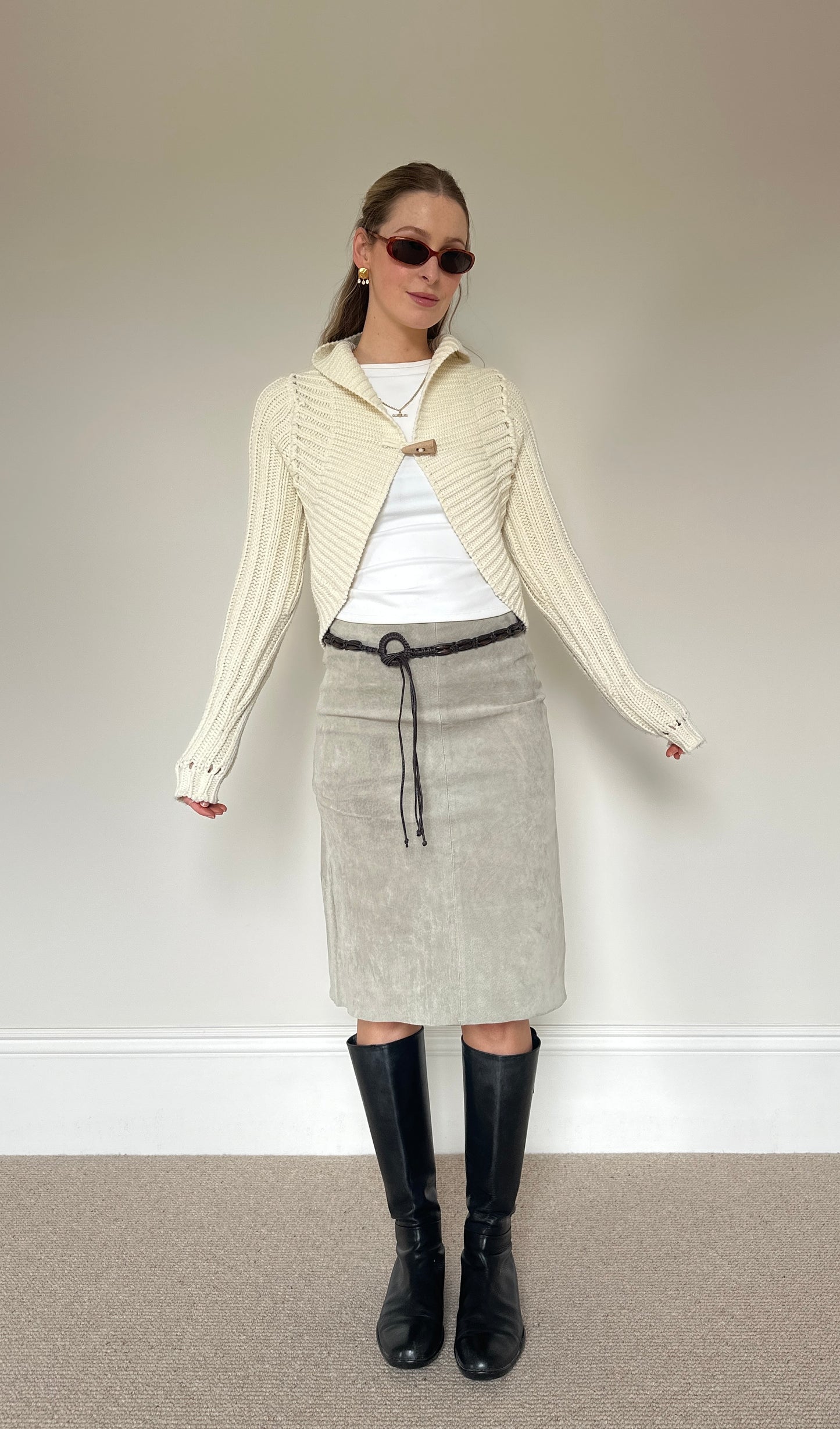 Vintage cream bolero jumper