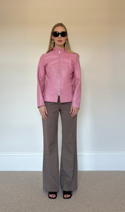 Vintage pink leather jacket
