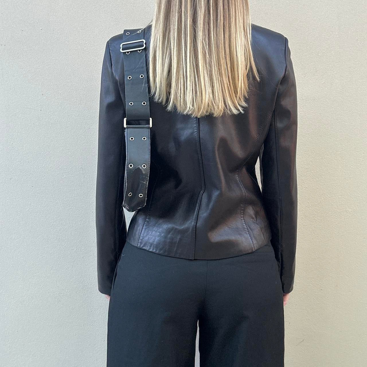 Vintage 00s black leather jacket