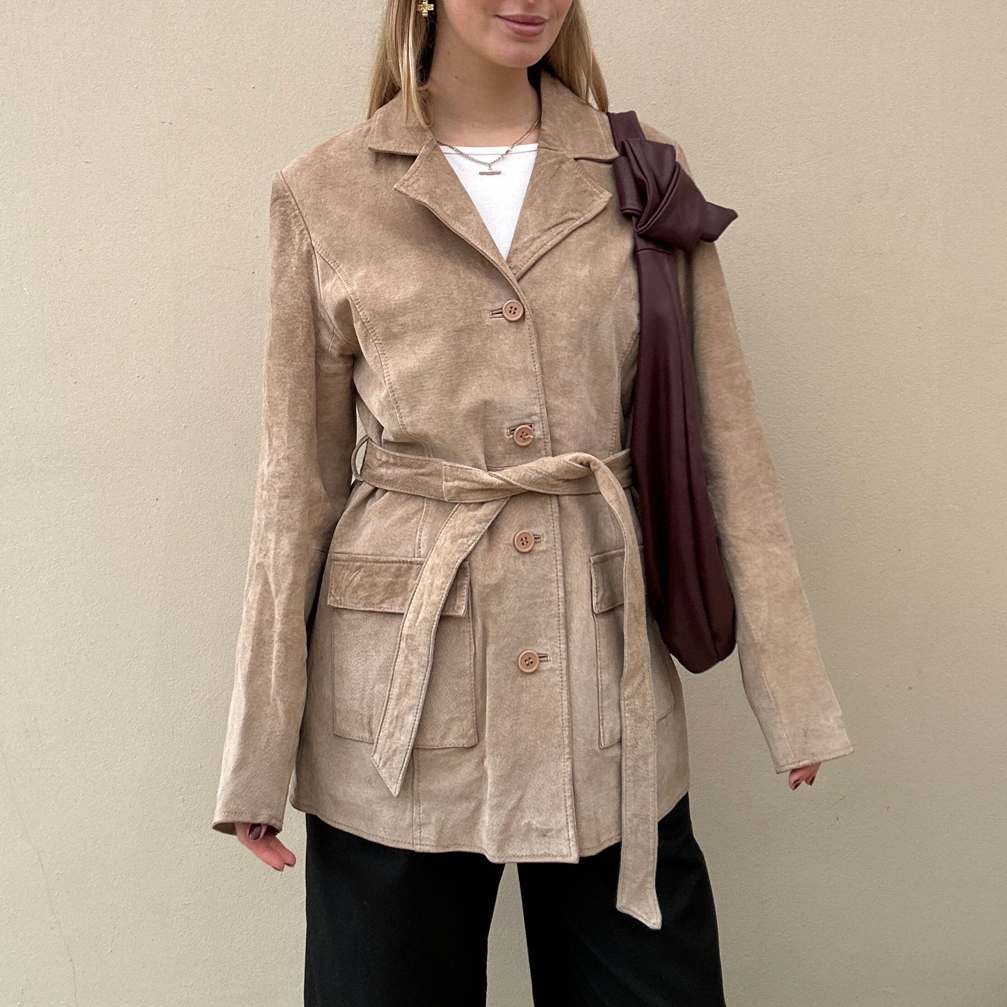Vintage camel suede jacket
