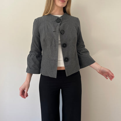 Vintage dogtooth pea coat