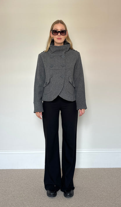 Vintage charcoal pea coat