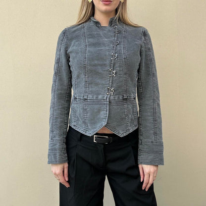 Vintage 00s asymmetric denim jacket