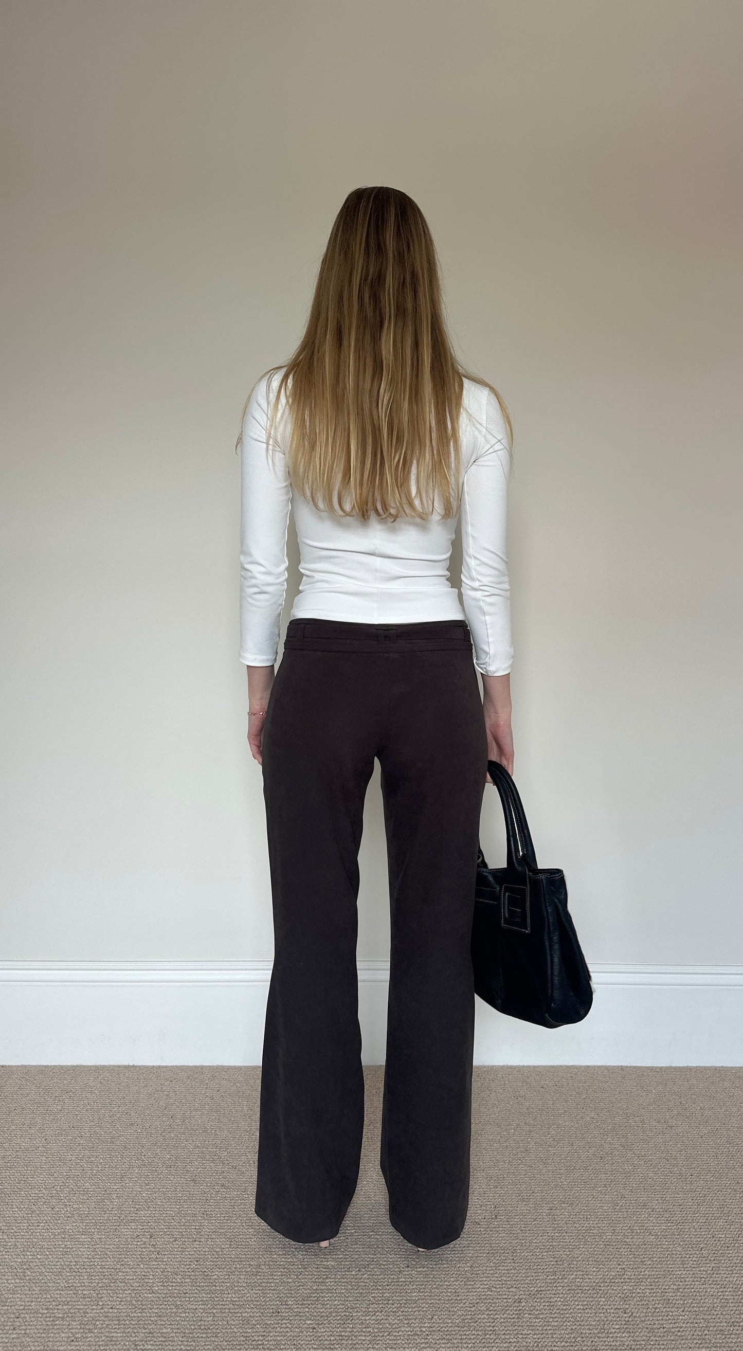 Vintage brown suedette trousers