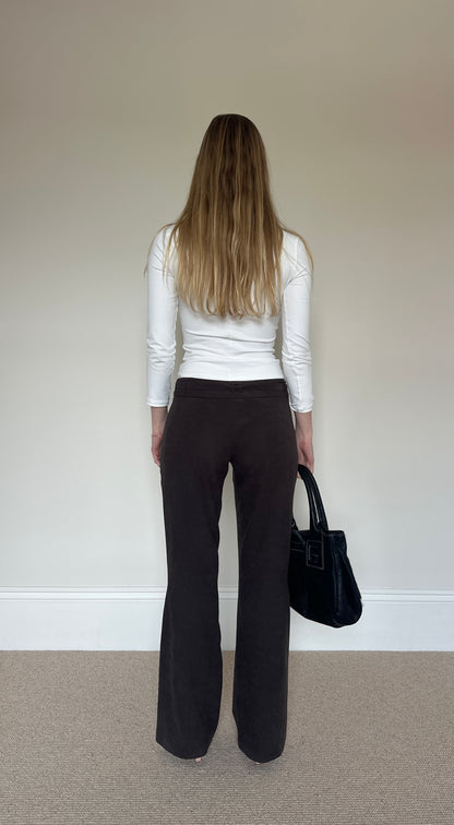 Vintage brown suedette trousers