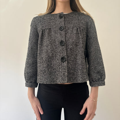 Vintage herringbone pea coat