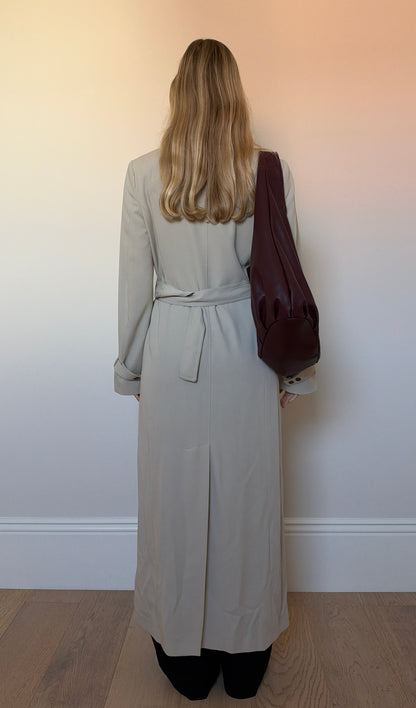 Vintage Cream Full length Trench Coat